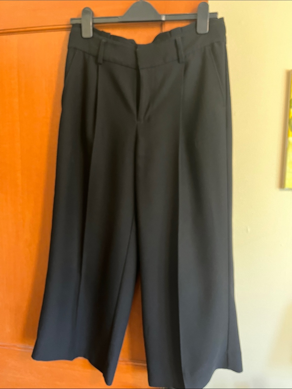 Classic Black Wide-Leg Women's Trousers